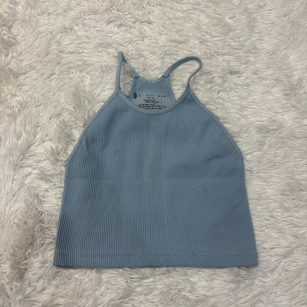Free People Movement Happiness Runs Crop Tank Blue - Picture 4 of 5